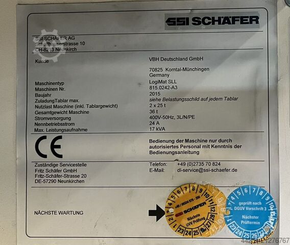 Automatischer vertikaler Lagerlift 07 SSI Schäfer SSI Logimat Typ SLL Lagerlift 07