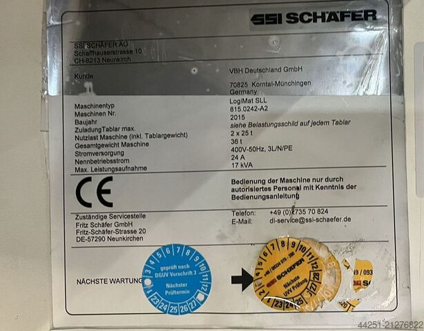 Automatischer vertikaler Lagerlift 08 SSI Schäfer SSI Logimat Typ SLL Lagerlift 08