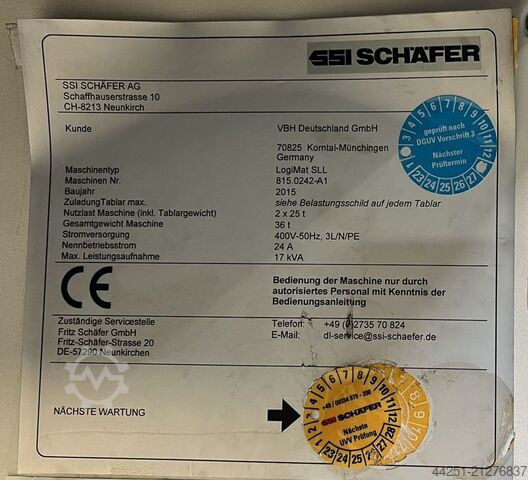 Automatischer vertikaler Lagerlift 09 SSI Schäfer SSI Logimat Typ SLL Lagerlift 09