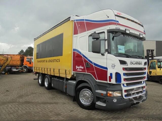 Curtain sided Scania R500 V8 + Euro 5 + Retarder + Lift + 6x2