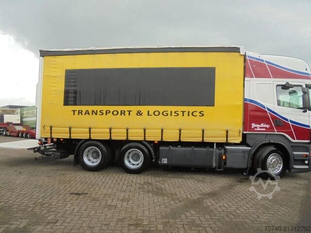 Curtain sided Scania R500 V8 + Euro 5 + Retarder + Lift + 6x2