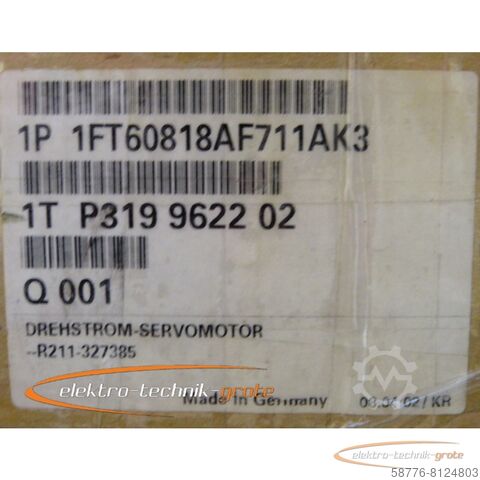 μονάδα ελέγχου Siemens 1FT6081-8AF71-1AK3 Servomotor   -  mit 12 Monaten Gewährleistung! -