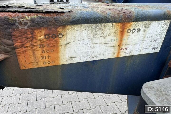 Transport af containere Pacton T3-010 / Multichassis / BPW Drum