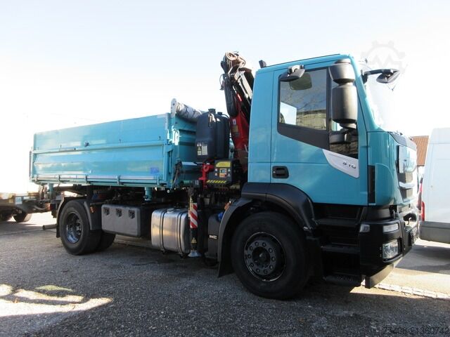Tre-sidet tipbil iveco Stralis 310 3-S-Kipper Fassi-Kran Funk
