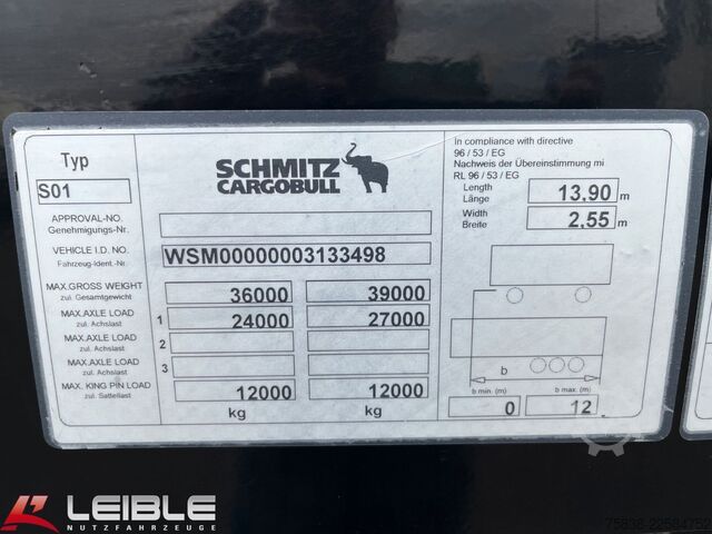 Semi-reboque aberto com lona SCHMITZ CARGOBULL SCS 24/L Joloda Tautliner*Code XL*