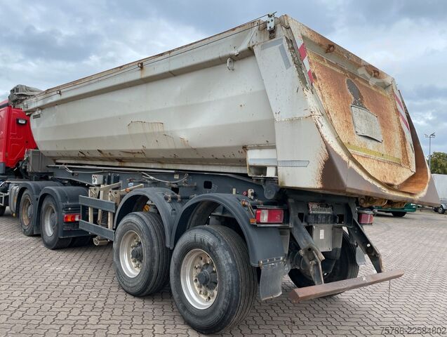 Kippers oplegger MEILLER MHPS 43/2/ LM-Felgen/ Rollplane/ Unfallschaden