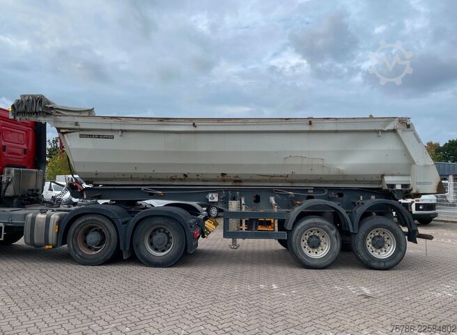 Kippers oplegger MEILLER MHPS 43/2/ LM-Felgen/ Rollplane/ Unfallschaden