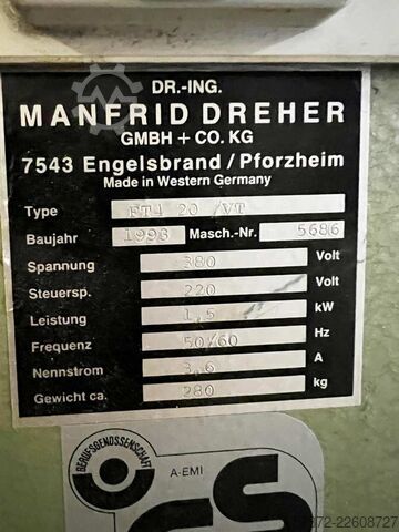 Planetarcentrifugalmaskin Dreher FT4 20/VT