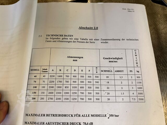 Υδραυλική πρέσα KNUTH KP 100