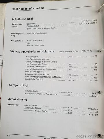 Universal-Bearbeitungszentrum Deckel Maho DMU 60