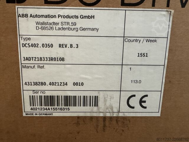 μονάδα ελέγχου ABB DCS402.0350 REV.B.3 – DC Drive 350A DCS402.0350 REV.B.3