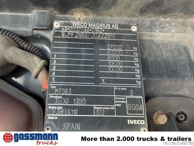 Teherautó alváz Iveco AT260TW41 6x6, Manual, Full Steel