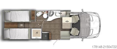 Yarı entegre karavan Eura Mobil Contura 766 EF