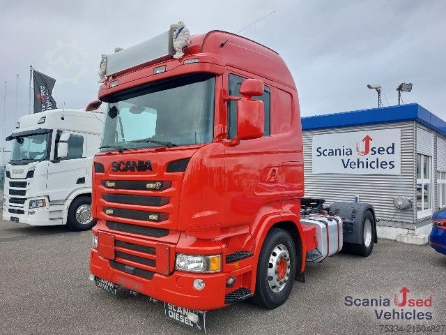 Veszélyes anyagokat szállító teherautó Scania R 450 ADR FL,EX/III deutsches Fahrzeug TOP Zustand