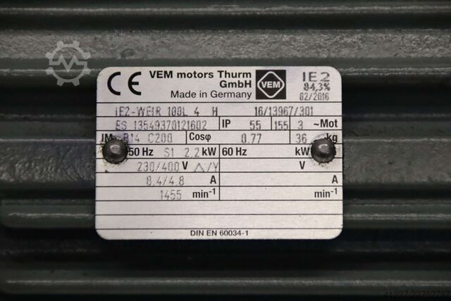 Silnik elektryczny 2,2 kW 1455 obr./min VEM IE2-WE1R 100L 4 H