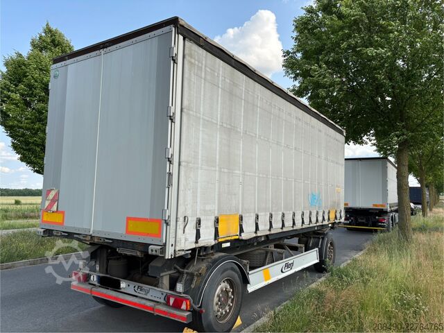 Rimorchio aperto con telone Fliegel BDF/Pr.Pl. Brücke, Drehschemel, ZWP 18