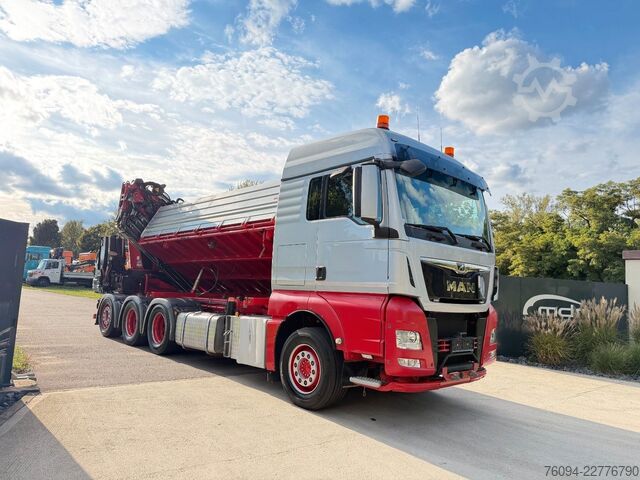 Grúa montada en camión MAN TGS 35.480 8x4 KRAN+JIB 32m Kipper 5/6 Steuerkre