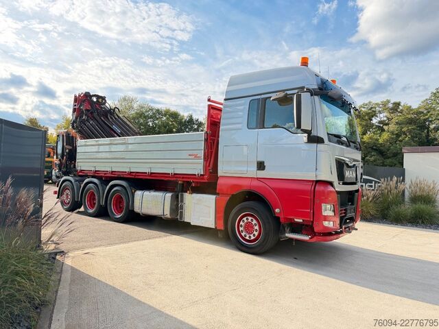 Camión volquete MAN TGS 35.480 8x4 KRAN+JIB 32m Kipper 5/6 Steuerkre