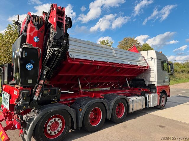 Camión volquete MAN TGS 35.480 8x4 KRAN+JIB 32m Kipper 5/6 Steuerkre