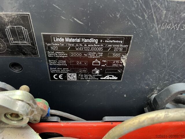 Συλλέκτης παραγγελιών χαμηλής ανύψωσης Linde N20