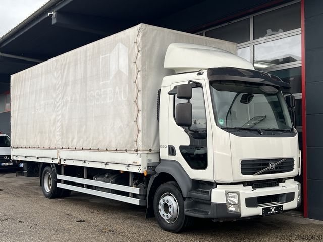 Camion cu platformă și prelată VOLVO FL 260 7,2m LBW Klima Tempomat AHK Orig. 125'km