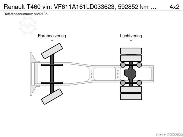 Standardni SZM Renault T460 vin:  VF611A161LD033623,  592852 km