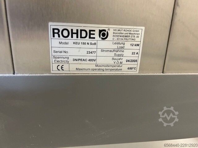 Four à chambre Rohde Elektro Kammerofen KEU 150 N SoB
