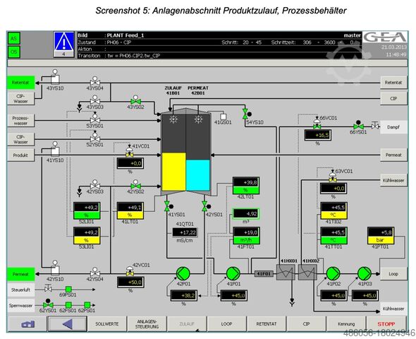 Modulaire membraanfiltratie-eenheid GEA Membrane Skid up to 6.25 m³/h