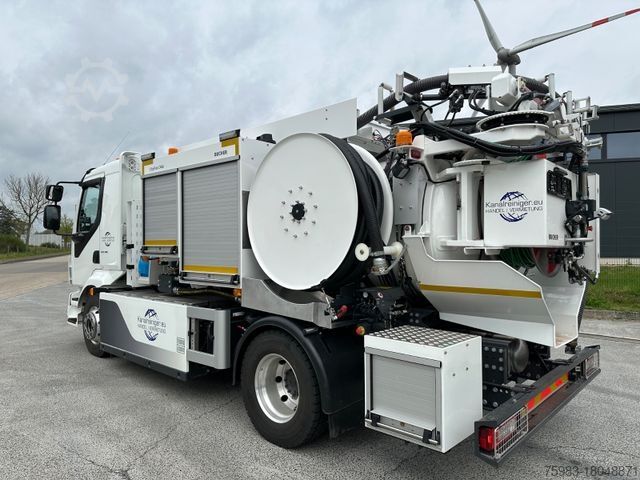 Vacuümtankwagen VOLVO FL Electric mit BUCHER CityFlex C40e Kombination