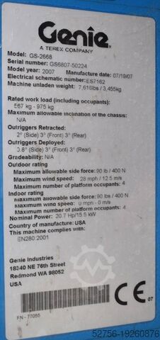 Schaarlift Genie GS 2668 RT