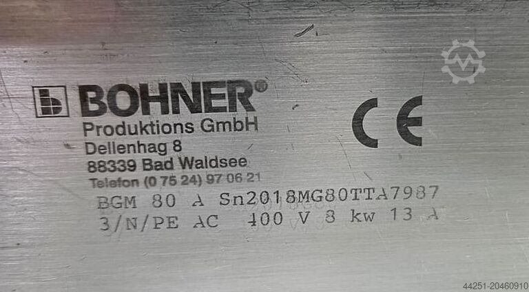 Stegeplade bordmodel 8kW grillplade Bohner BGM 80 A