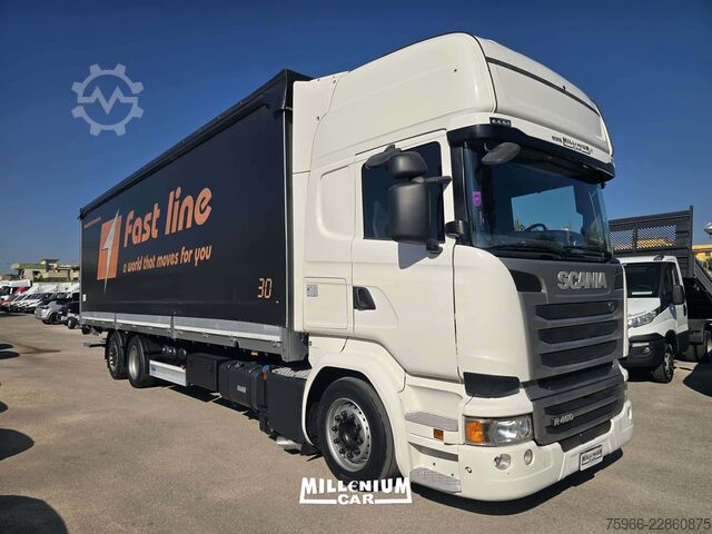 Samochód ciężarowy z plandeką typu platforma SCANIA SCANIA R450 CENTINATO 9,60 SPONDA 2017 E