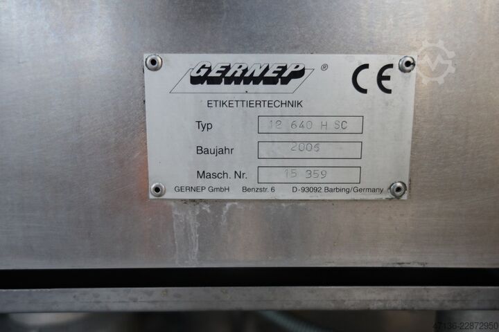 Etiketleme makinesi sıcak tutkal Gernep Rollina 12-640 H SC