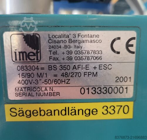 Lintzaag IMET AFI-E / BS350