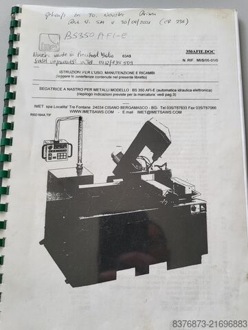 Lintzaag IMET AFI-E / BS350