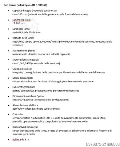 Lintzaag IMET AFI-E / BS350