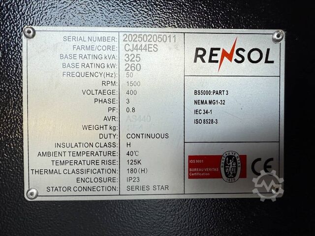 Aggregaat DPX CJ444ES - 325 kVA Alternator - DPX-33910