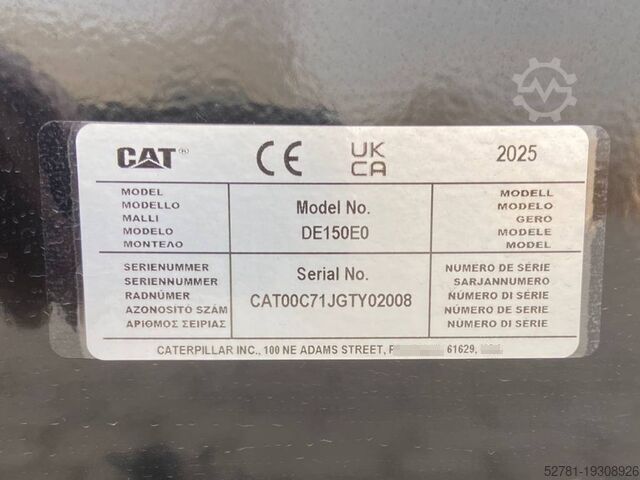 Agregado Caterpillar DE150E0 - 150 kVA Generator - DPX-18016.1