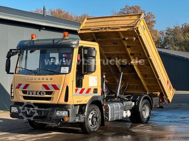 Kiepwagen bestelauto IVECO EuroCargo 80E19 HMF Ladekran Meiller-DSK