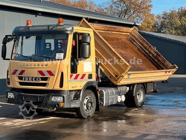Tipper van IVECO EuroCargo 80E19 HMF Ladekran Meiller-DSK