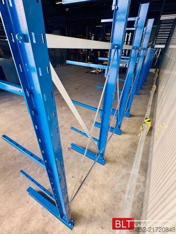 Konsolställ ca. 3,15 lfm. Kragarmregal Langgutregal H: 250 cm 140 kg/Arm META Multistrong