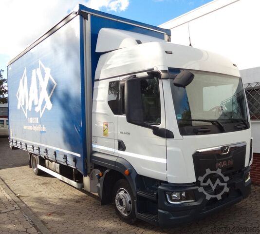 Camion bâché MAN TGL 8.250 BL Jumbo/Schlafkabine/Klima/ACC//AHK