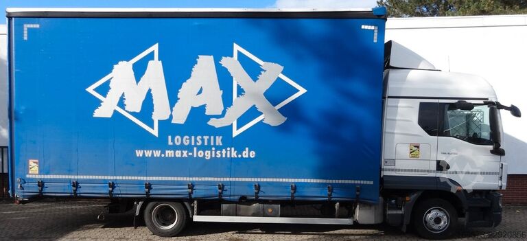 Camion bâché MAN TGL 8.250 BL Jumbo/Schlafkabine/Klima/ACC//AHK