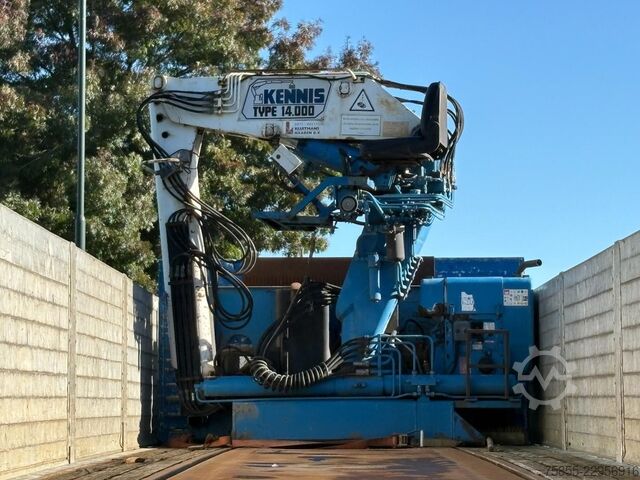 Plateforme de chargement ouverte Pacton TTD 454  Stenen-Steen / Kennis 14.000 Crane / 2...