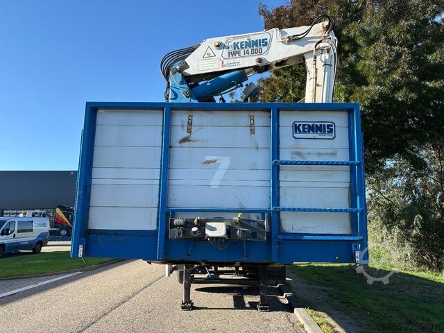 Plateforme de chargement ouverte Pacton TTD 454  Stenen-Steen / Kennis 14.000 Crane / 2...