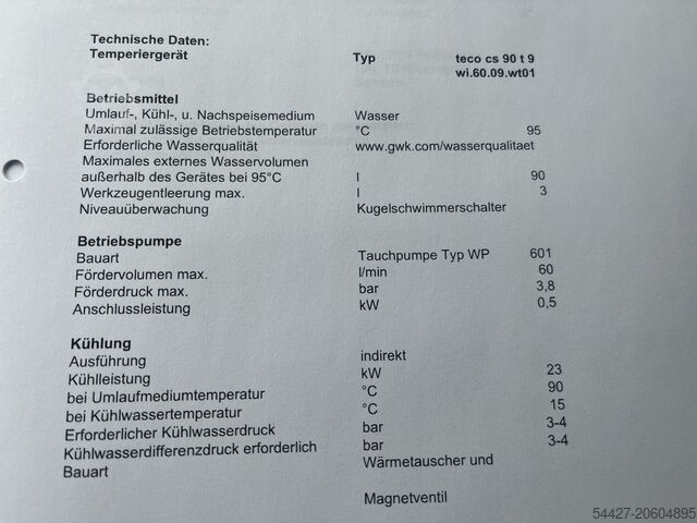 Hőmérséklet -szabályozó egység GWK teco cs 90 t9