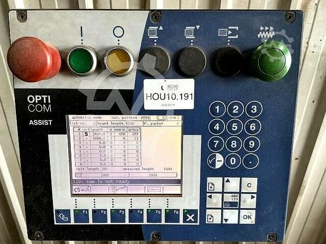 Optimizasyonlu kapalı daire testeresi Weinig Opticut S50, 2003 model Weinig Opticut S50