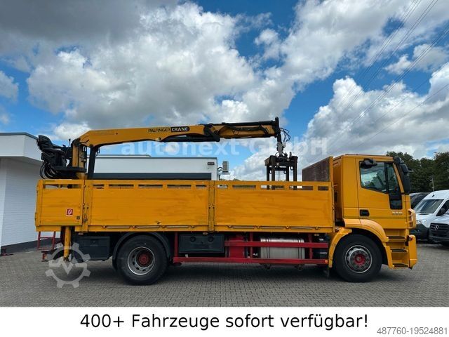 Platós teherautó IVECO Stralis 330 Baustoffkran Palfinger 12001L (4685)