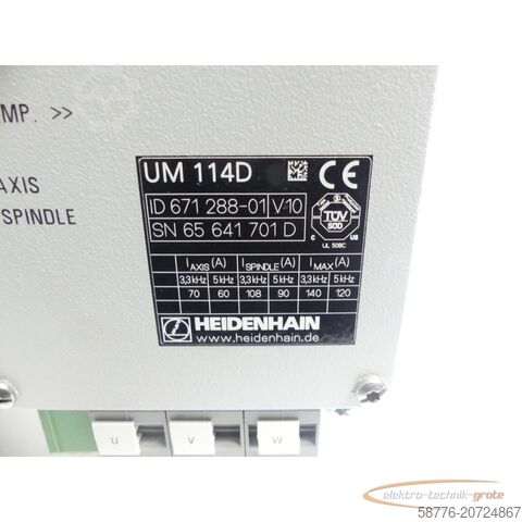 Komponent Heidenhain UM 114D ID671 288-01 SN65641701D generalüberholt mit 3 Mon. Gewährl.