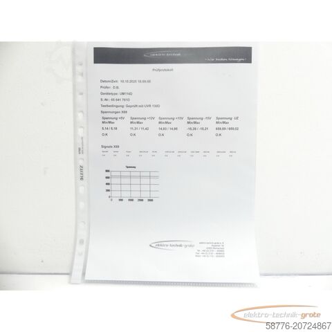 Komponent Heidenhain UM 114D ID671 288-01 SN65641701D generalüberholt mit 3 Mon. Gewährl.